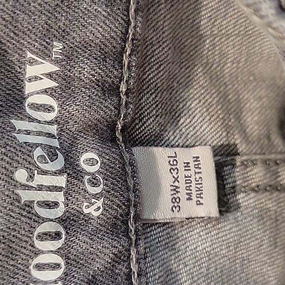 Men's Gray Jean Thin thigh and leg at the hip. Slim cenido - Picture 11 of 11